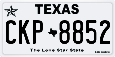 TX license plate CKP8852