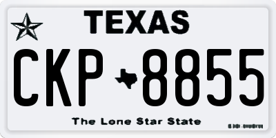TX license plate CKP8855