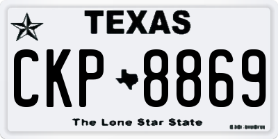 TX license plate CKP8869