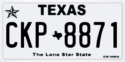TX license plate CKP8871