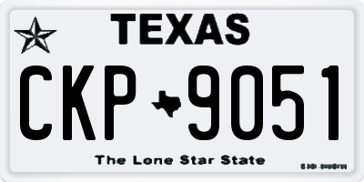 TX license plate CKP9051