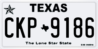 TX license plate CKP9186