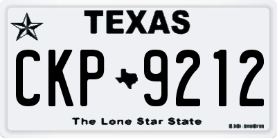TX license plate CKP9212
