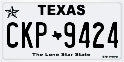 TX license plate CKP9424