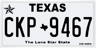 TX license plate CKP9467