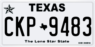 TX license plate CKP9483