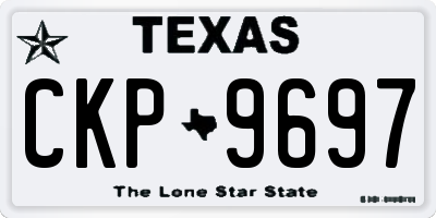 TX license plate CKP9697