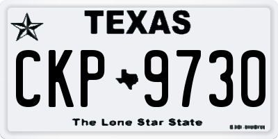TX license plate CKP9730