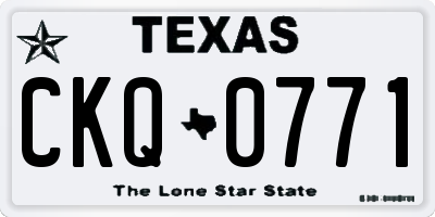 TX license plate CKQ0771