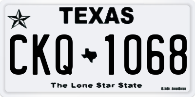 TX license plate CKQ1068