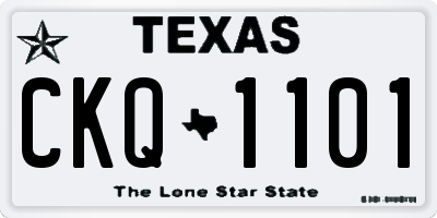 TX license plate CKQ1101