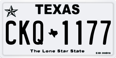 TX license plate CKQ1177