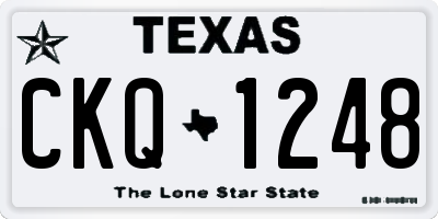 TX license plate CKQ1248