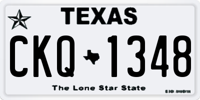 TX license plate CKQ1348