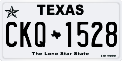 TX license plate CKQ1528