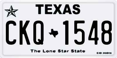 TX license plate CKQ1548
