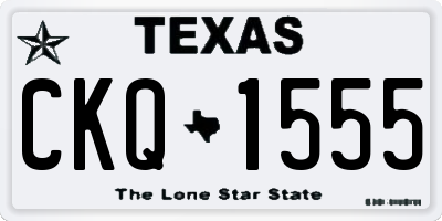 TX license plate CKQ1555