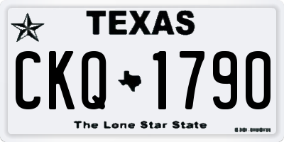 TX license plate CKQ1790