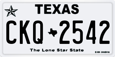 TX license plate CKQ2542