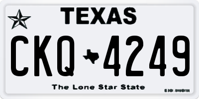 TX license plate CKQ4249