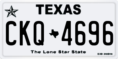 TX license plate CKQ4696