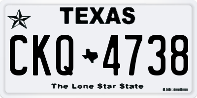 TX license plate CKQ4738