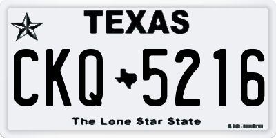 TX license plate CKQ5216