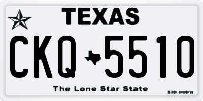TX license plate CKQ5510
