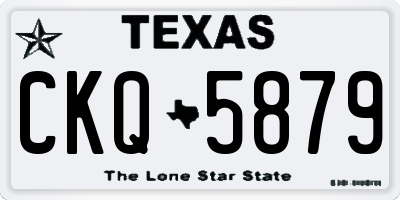 TX license plate CKQ5879