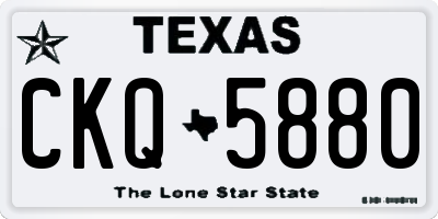 TX license plate CKQ5880