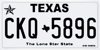 TX license plate CKQ5896