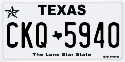 TX license plate CKQ5940
