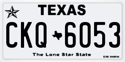 TX license plate CKQ6053