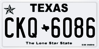 TX license plate CKQ6086