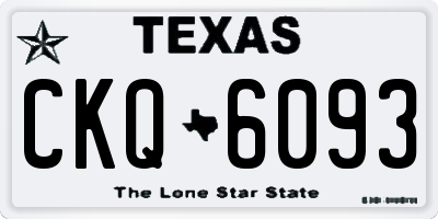 TX license plate CKQ6093