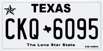 TX license plate CKQ6095