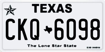TX license plate CKQ6098