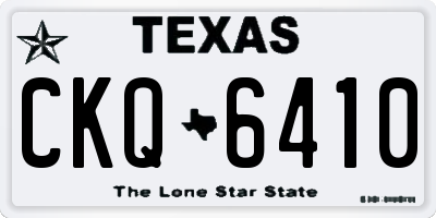 TX license plate CKQ6410
