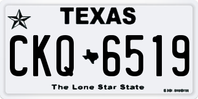 TX license plate CKQ6519