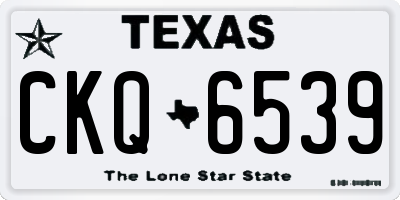 TX license plate CKQ6539