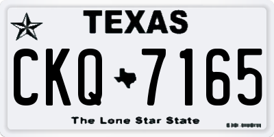 TX license plate CKQ7165