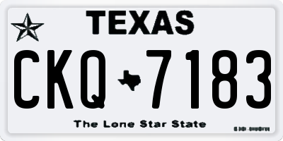 TX license plate CKQ7183