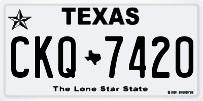 TX license plate CKQ7420
