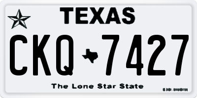 TX license plate CKQ7427