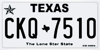 TX license plate CKQ7510
