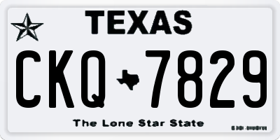 TX license plate CKQ7829
