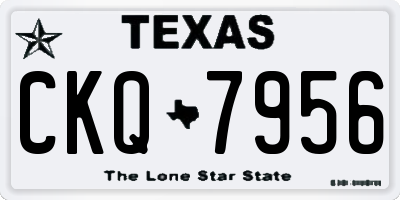TX license plate CKQ7956