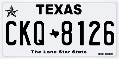 TX license plate CKQ8126