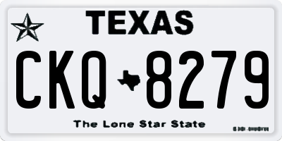 TX license plate CKQ8279