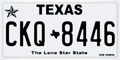 TX license plate CKQ8446